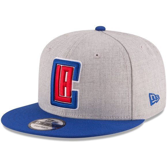 Los Angeles Clippers New Era NBA 9FIFTY 950 Snapback Cap Hat Heather Gray Crown Royal Blue Visor Team Color Logo