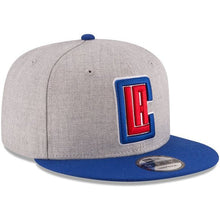Load image into Gallery viewer, Los Angeles Clippers New Era NBA 9FIFTY 950 Snapback Cap Hat Heather Gray Crown Royal Blue Visor Team Color Logo
