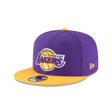 Load image into Gallery viewer, Los Angeles Lakers New Era NBA 9FIFTY 950 Snapback Cap Hat Purple Crown Yellow Visor Team Color Logo
