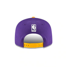 Load image into Gallery viewer, Los Angeles Lakers New Era NBA 9FIFTY 950 Snapback Cap Hat Purple Crown Yellow Visor Team Color Logo
