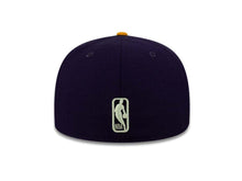 Load image into Gallery viewer, Los Angeles Lakers New Era NBA 59FIFTY 5950 Fitted Cap Hat Purple Crown Yellow Visor Team Color “L” Logo
