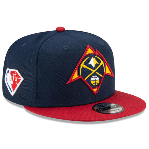 Denver Nuggets New Era NBA 9FIFTY 950 Snapback Cap Hat Navy Crown Red Visor Team Color Logo Gray UV