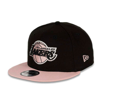 Los Angeles Lakers New Era NBA 9FIFTY 950 Snapback Cap Hat Black Crown Pink Visor Black/Pink Logo