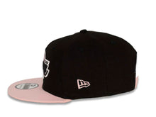Load image into Gallery viewer, Los Angeles Lakers New Era NBA 9FIFTY 950 Snapback Cap Hat Black Crown Pink Visor Black/Pink Logo
