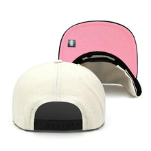 Load image into Gallery viewer, San Antonio Spurs Mitchell &amp; Ness NBA Easter Snapback Cap Hat Off White Crown Black Visor Team Color Logo Pink UV
