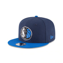 Load image into Gallery viewer, Dallas Mavericks New Era NBA 9FIFTY 950 Snapback Cap Hat Navy Crown Royal Visor Team Color Logo 
