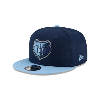 Memphis Grizzlies New Era NBA 9FIFTY 950 Snapback Cap Hat Navy Crown Sky Blue Visor Team Color Logo 