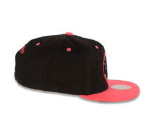 Load image into Gallery viewer, Brooklyn Nets Mitchell &amp; Ness NBA Snapback Cap Hat Black Crown Pink Visor Team Color Logo (Santa Ana)
