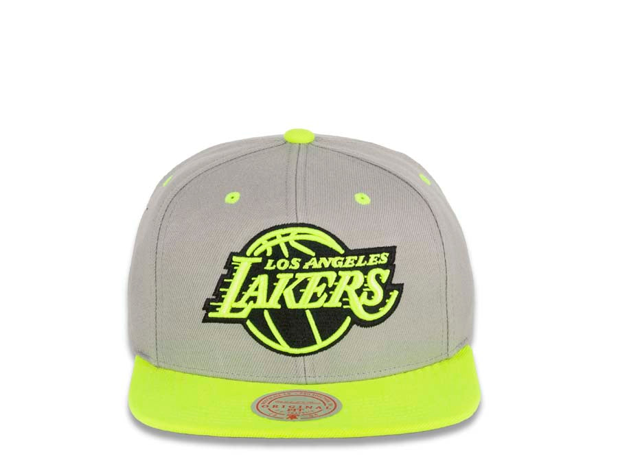 Los Angeles Lakers Mitchell & Ness NBA Snapback Cap Hat Gray Crown