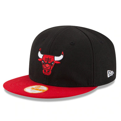 (Infant) Chicago Bulls New Era NBA 9FIFTY 950 Snapback Cap Hat Black Crown Red Visor Team Color Logo (My 1st First)