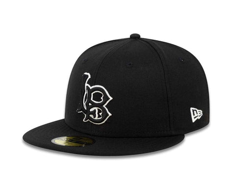 Long Beach 49ers New Era College Fitted Cap Hat Black Crown/Visor Black/White Logo
