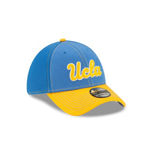 Load image into Gallery viewer, UCLA Bruins New Era NCAA 59FIFTY 5950 Mesh Trucker Fitted Cap Hat Sky Blue Crown Yellow Visor Yellow/White Logo 
