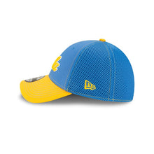 Load image into Gallery viewer, UCLA Bruins New Era NCAA 59FIFTY 5950 Mesh Trucker Fitted Cap Hat Sky Blue Crown Yellow Visor Yellow/White Logo 
