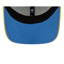 Load image into Gallery viewer, UCLA Bruins New Era NCAA 59FIFTY 5950 Mesh Trucker Fitted Cap Hat Sky Blue Crown Yellow Visor Yellow/White Logo 
