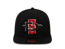 Load image into Gallery viewer, San Diego State Aztecs New Era College 9FIFTY 950 Original Fit Snapback Cap Hat Black Crown/Visor Team Color Logo

