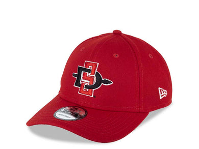 San Diego State Aztecs New Era 9FORTY 940 Adjustable Cap Hat Red Crown/Visor Team Color Logo