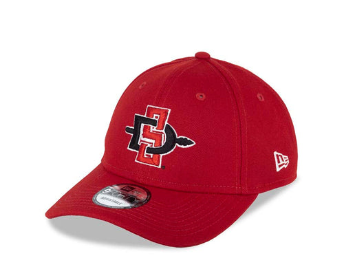 San Diego State Aztecs New Era 9FORTY 940 Adjustable Cap Hat Red Crown/Visor Team Color Logo