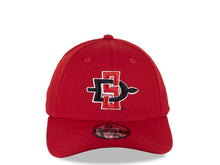 Load image into Gallery viewer, San Diego State Aztecs New Era 9FORTY 940 Adjustable Cap Hat Red Crown/Visor Team Color Logo
