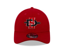Load image into Gallery viewer, San Diego State Aztecs New Era College 39THIRTY 3930 Flexfit Cap Hat Red Crown/Visor Team Color Logo
