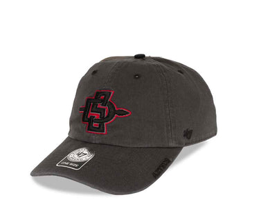 San Diego State Aztecs '47 College Ice Clean Up Adjustable Cap Hat Dark Gray Crown/Visor Black/Red Logo