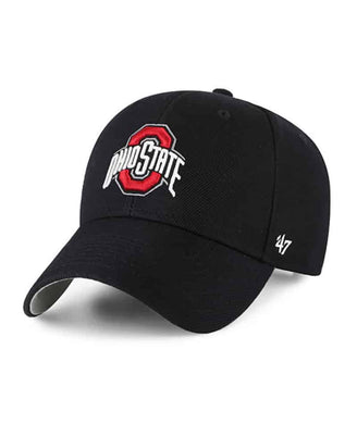 Ohio State Buckeyes '47 Brand NCAA MVP Adjustable Cap Hat Black Crown/Visor Team Color Logo