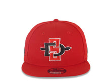 Load image into Gallery viewer, San Diego State Aztecs New Era NCAA 9FIFTY 950 Snapback Cap Hat Red Crown/Visor Team Color Logo Aztecs Side Patch Gray UV
