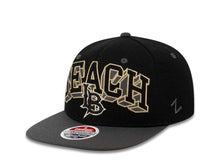 Load image into Gallery viewer, Long Beach 49ers Zephyr NCAA Snapback Cap Hat Black Crown Dark Gray Visor Block Black/Yellow/Dark Gray Logo
