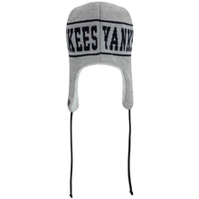 Load image into Gallery viewer, New York Yankees New Era MLB Ear Trapper Knit Beanie Hat Gray Crown/Visor Navy Logo
