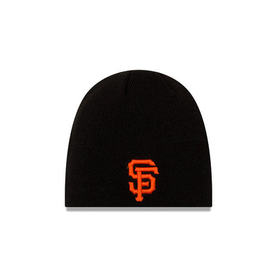 San Francisco Giants New Era MLB Uncuffed Skull Knit Black Crown Orange Logo