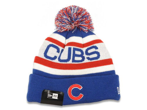 Chicago Cubs New Era MLB Cuffed Knit Beanie Hat Blue/White/Red Crown/Cuff Team Color Logo