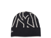 Load image into Gallery viewer, New York Yankees New Era NFL Logo Whiz Cuffed Knit Beanie Hat Black/Gray Crown/Visor Team Color Logo

