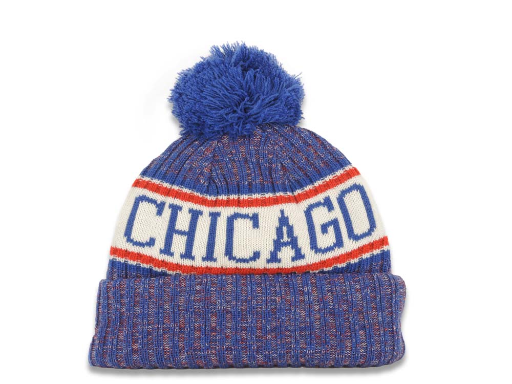 Chicago Cubs New Era MLB 2018 Sideline Cuffed Pom Knit Hat