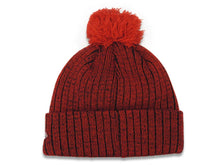 Load image into Gallery viewer, Washington Nationals New Era MLB Cuffed PomTwist A3 Knit Beanie Hat Cardinal/Black Crown/Visor Team Color Logo
