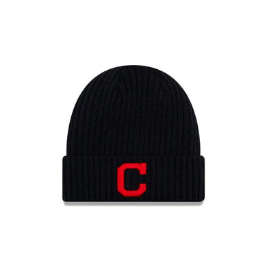Cleveland Indians New Era MLB Core Classic Cuffed Knit Beanie Navy Team Color Logo