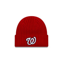 Load image into Gallery viewer, Washington Nationals New Era MLB Cuffed Knit Beanie Red Team Color Logo 
