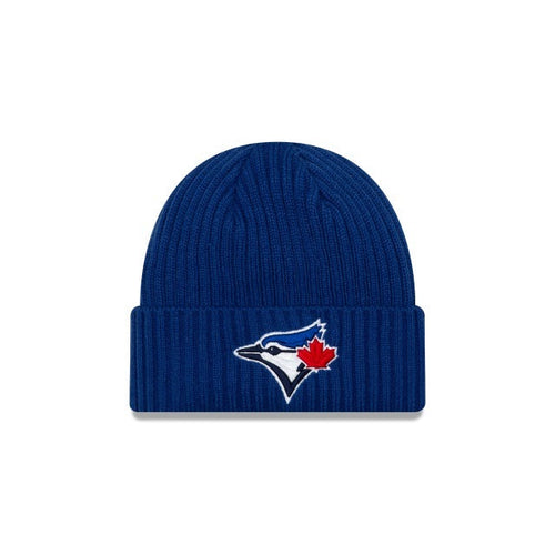 Toronto Blue Jays New Era MLB Core Classic Cuffed Knit Beanie Royal Blue Crown/Cuff Team Color Logo