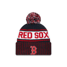 Load image into Gallery viewer, Boston Red Sox New Era MLB Cuffed Pom Knit Beanie Navy/White/Red Team Color (Knitmarl)
