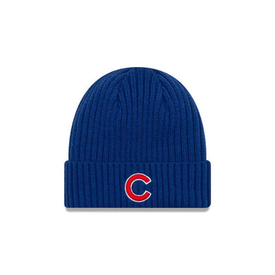 Chicago Cubs New Era MLB Core Classic Cuffed Knit Beanie Hat Royal Blue Crown/Cuff Team Color Logo