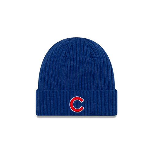 Chicago Cubs New Era MLB Core Classic Cuffed Knit Beanie Hat Royal Blue Crown/Cuff Team Color Logo