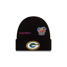 Load image into Gallery viewer, Green Bay Packers New Era NFL Cuffed Knit Black Team Color Logo (Super Bowl Champions)
