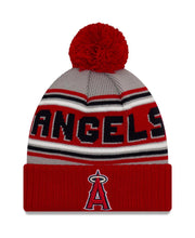 Load image into Gallery viewer, Los Angeles Anaheim Angels New Era MLB Cuffed Pom Knit Gray/Red Team Color Logo 
