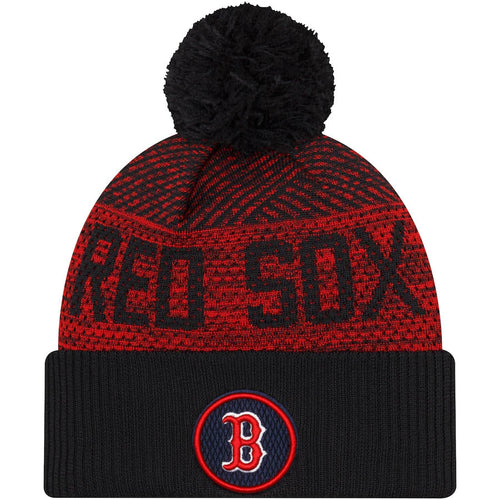 Boston Red Sox New Era MLB 2022 Cuffed Knit Beanie Hat Red/Navy Crown/Visor Team Color Logo (Sport Knit)