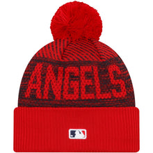 Load image into Gallery viewer, Los Angeles Anaheim Angels New Era MLB 2022 Cuffed Knit Beanie Hat Navy/Red Crown Visor Team Color Logo (Sport Knit)
