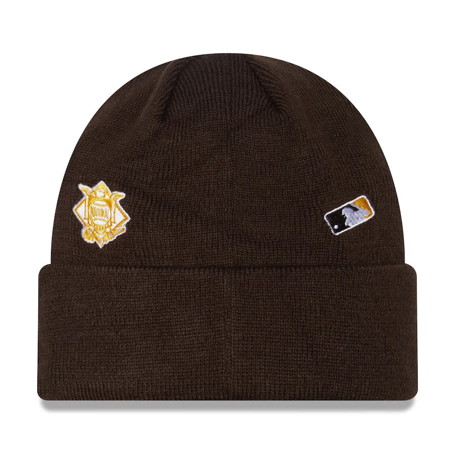 San Diego Padres New Era MLB Cuffed Knit Beanie Hat Brown Crown