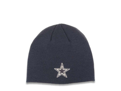Dallas Cowboys New Era NFL No Cuffed Knit Beanie Hat Black Crown/Visor Team Color Logo