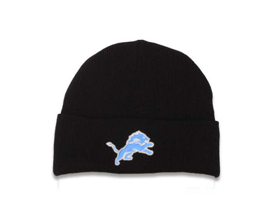 Detroit Lions New Era NFL Cuffed Basic Knit Beanie Black Crown/Visor Team Color Logo