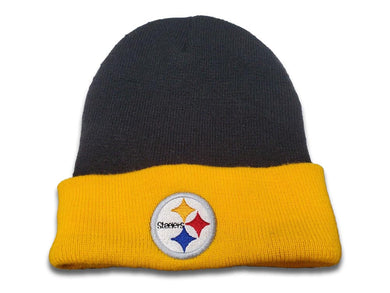 Pittsburgh Steelers NFL Cuffed Black/Yellow Crown/Visor Team Color Logo