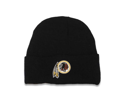 Washington Redskins New Era NFL Basic Cuffed Knit Beanie Black Crown/Visor Team Color Logo