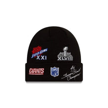 Load image into Gallery viewer, New York Giants New Era NFL Cuffed Knit Beanie Black Team Color Logo (Super Bowl Champions)
