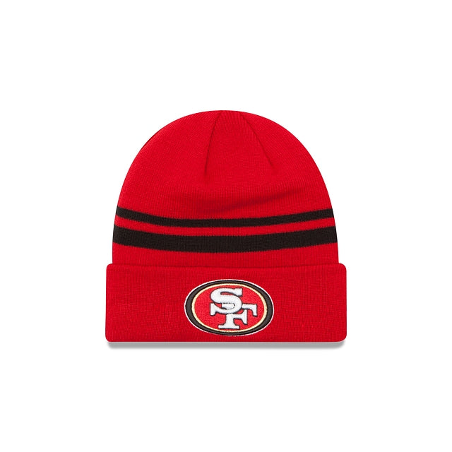 San Francisco 49ers New Era NFL Cuffed Knit Beanie Hat Red/Black Crown/Visor Team Color Logo